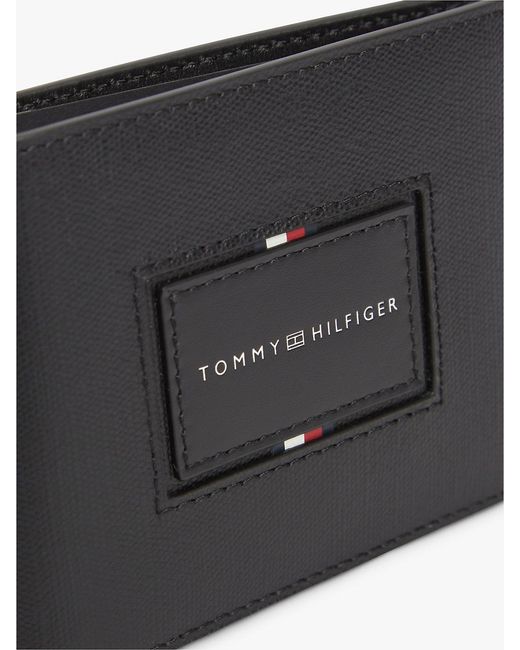 Tommy Hilfiger Black Leather Bifold Credit Card Wallet for men