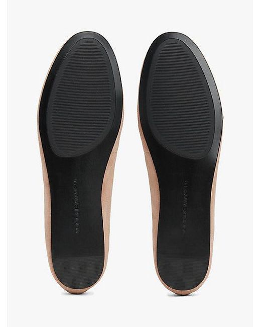 Tommy Hilfiger Suède Ballerina Met Th-Monogram in het White