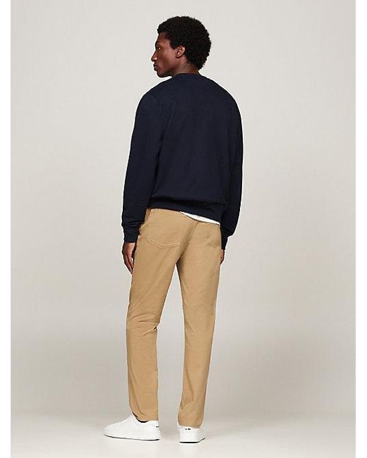 Tommy Hilfiger Rundhals-Sweatshirt Aus Fleece in Blue für Herren