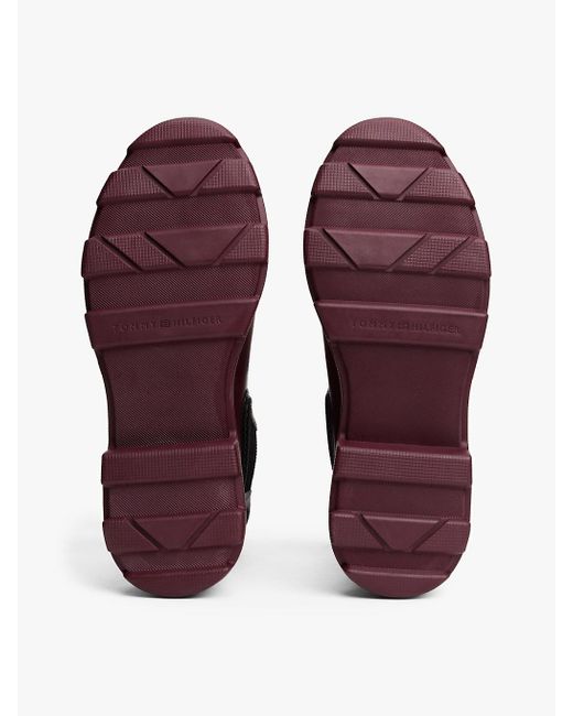 Bottines De Pluie Fourrées À Semelle Crantée Tommy Hilfiger en coloris Purple