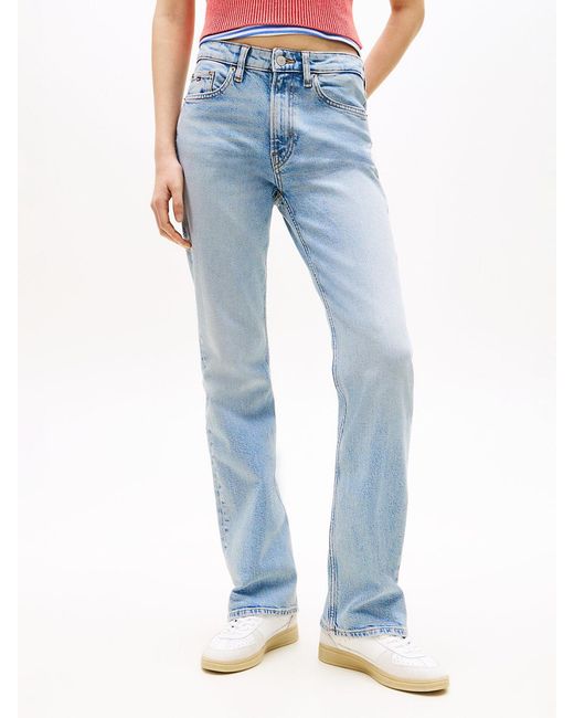 Tommy Hilfiger Red Faded Mid Rise Bootcut Jeans