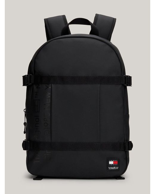 Tommy Hilfiger Black Essential Logo Dome Backpack for men