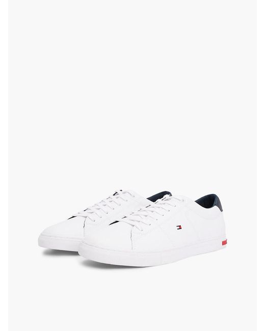 Tommy Hilfiger Natural Essential Leather Vulcanised Trainers for men