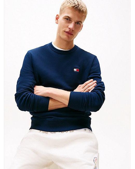 Sudadera De Felpa Con Parche De Tommy Tommy Hilfiger de hombre de color Blue