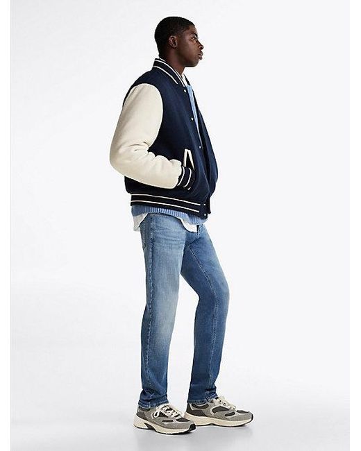 Vaqueros Scanton Ajustados Con Efecto Usado Tommy Hilfiger de hombre de color Blue