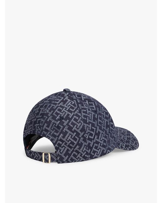 Tommy Hilfiger Blue Th Monogram Jacquard Baseball Cap