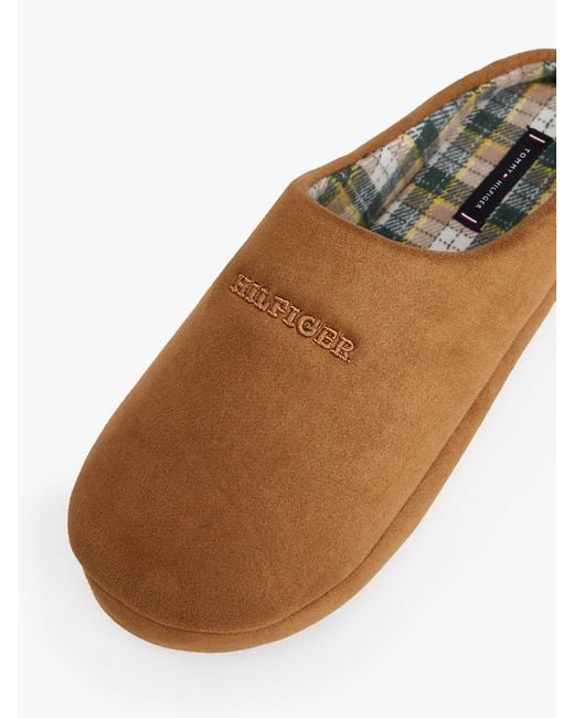 Slippers Con Interno Caldo di Tommy Hilfiger in Brown da Uomo