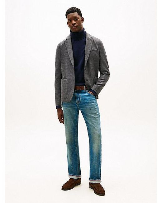 Tommy Hilfiger Smart Casual Flanellen Blazer Van Wolmix in het Gray voor heren