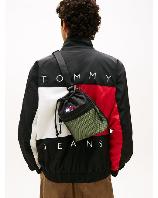 Tommy Hilfiger Green Logo Ripstop Crossbody Outdoor Bag for men