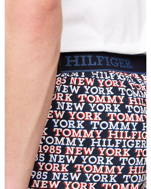 Tommy Hilfiger Brown Hilfiger Monotype Print Pyjama Bottoms for men