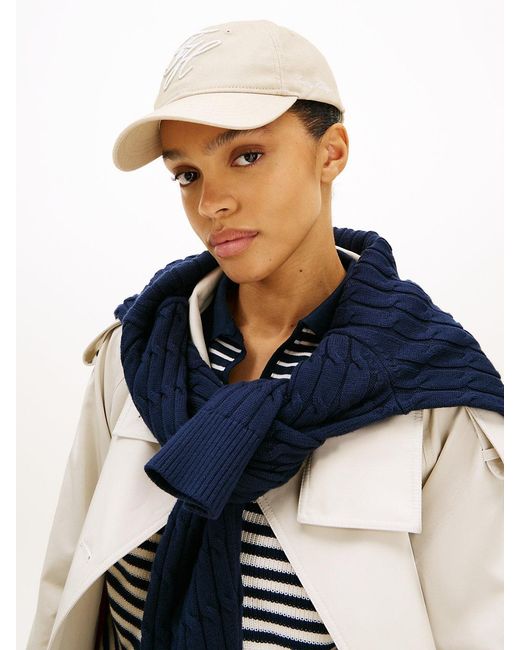 Tommy Hilfiger White Logo Embroidery Baseball Cap