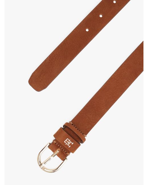 Tommy Hilfiger Brown Essential Th Monogram Leather Belt