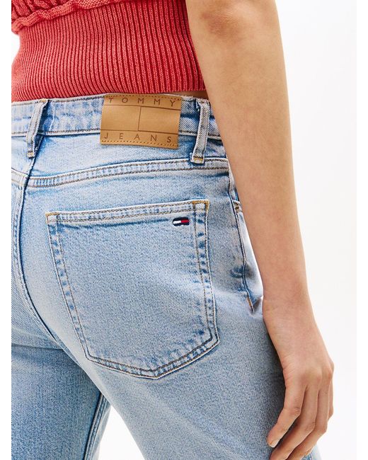 Tommy Hilfiger Red Faded Mid Rise Bootcut Jeans