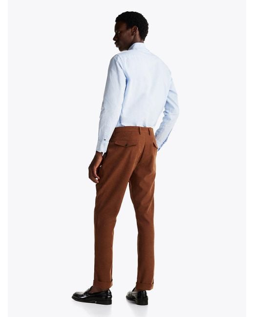 Tommy Hilfiger Brown Turn-up Hem Trousers for men