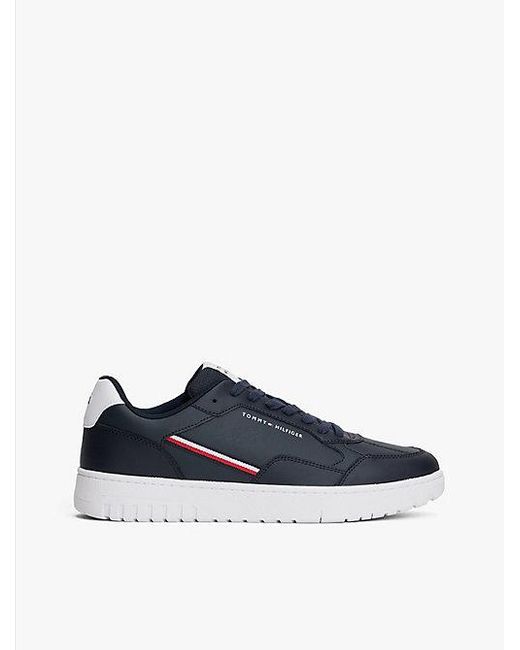 Tommy Hilfiger Basketbalsneaker Met Profielzool En Leer in het Blue voor heren