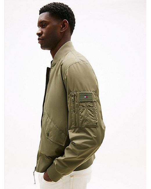 Tommy Hilfiger Verstaubare Wasserfeste Relaxed Fit Bomberjacke in Green für Herren