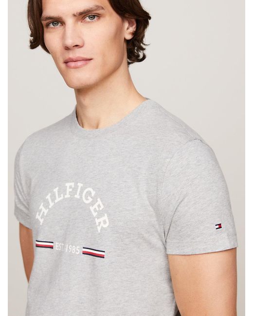 Tommy Hilfiger White Logo Slim Fit T-shirt for men