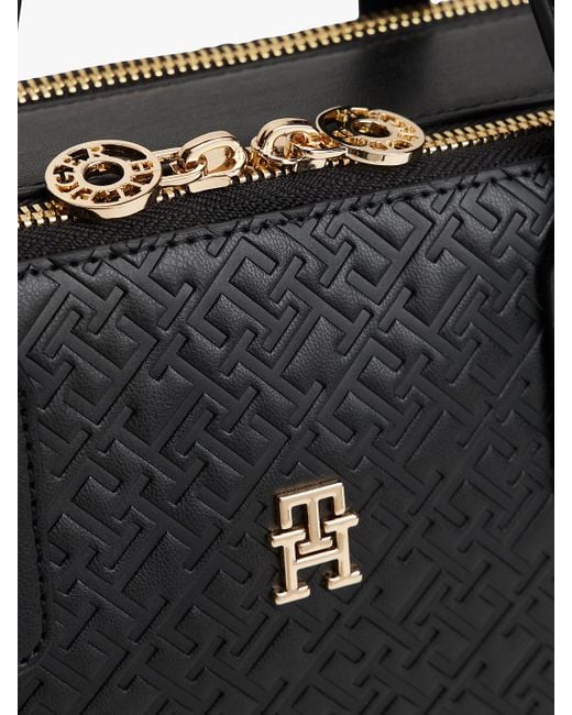 Borsa Per Laptop Hilfiger Icon Con Logo di Tommy Hilfiger in Black