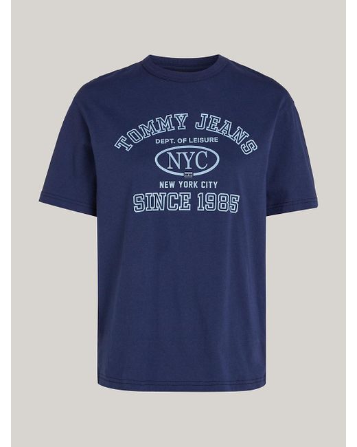 T-Shirt Décontracté Varsity À Logo Tommy Hilfiger en coloris Blue