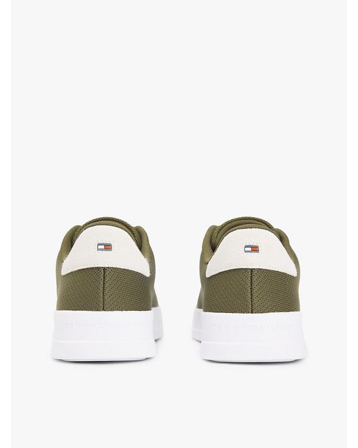 Tommy Hilfiger Green Logo Knit Court Trainers for men