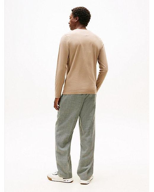 Tommy Hilfiger Slim Fit Longsleeve T-Shirt Van Jersey in het Multicolor voor heren