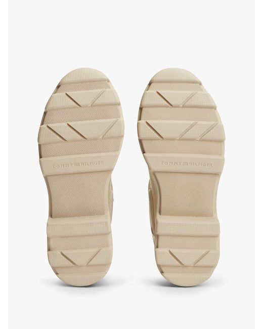 Tommy Hilfiger Natural Rubberised Flag Cleat Rain Boots