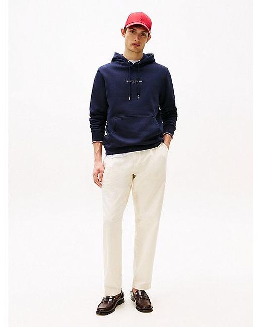 Sudadera Con Capucha Y Logo Tommy Hilfiger de hombre de color Blue
