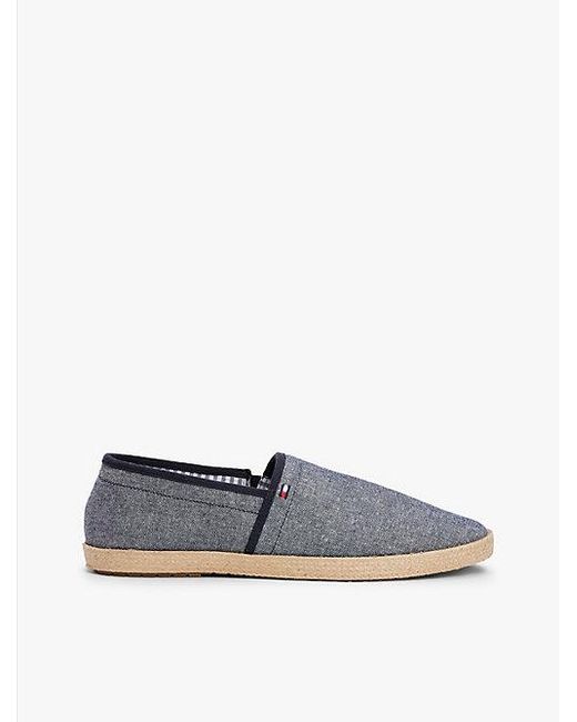 Alpargatas Con Acabado Chambray Tommy Hilfiger de hombre de color White