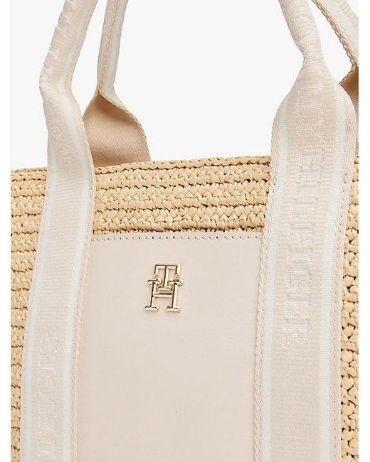 Tommy Hilfiger White Häkeltasche Zum Umhängen