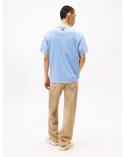 Tommy Hilfiger Relaxed Fit T-Shirt Met Embleem in het Blue voor heren