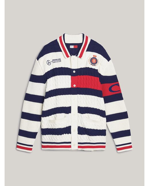 Tommy Hilfiger Blue Tommy X Mercedes F1 X Cr Rugby Cardigan for men