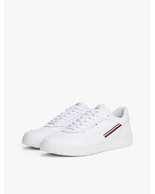 Tommy Hilfiger Rutschhemmender Basketball-Sneaker Mit Leder in White für Herren