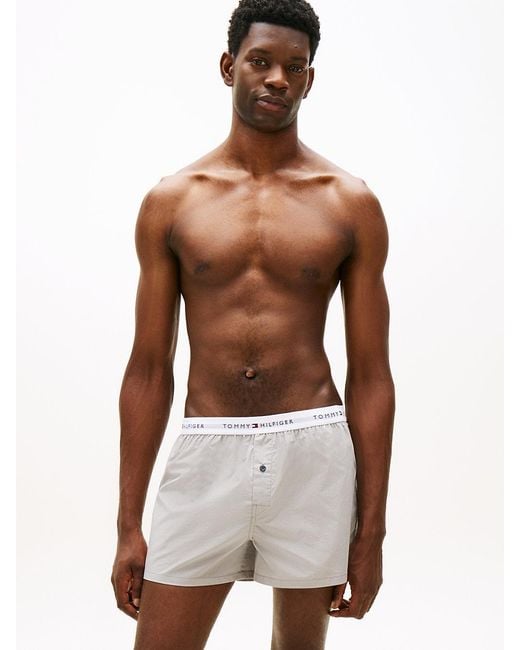 Tommy Hilfiger Black 2-Pack Signature Logo Woven Boxer Shorts for men