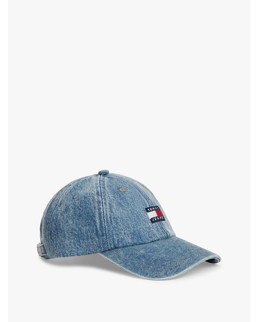 Tommy Hilfiger Blue Heritage Logo Denim Baseball Cap