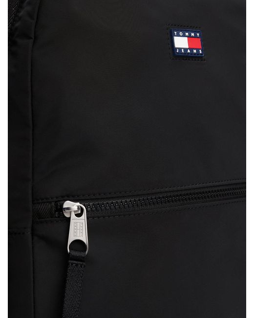 Zaino Con Logo Gommato di Tommy Hilfiger in Black da Uomo