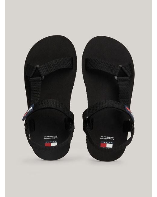 Tommy Hilfiger Black Colour-blocked Strap Sandals for men