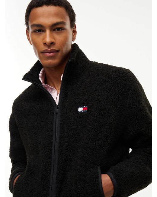 Tommy Hilfiger Black Badge Teddy Relaxed Zip-Thru Sweatshirt for men