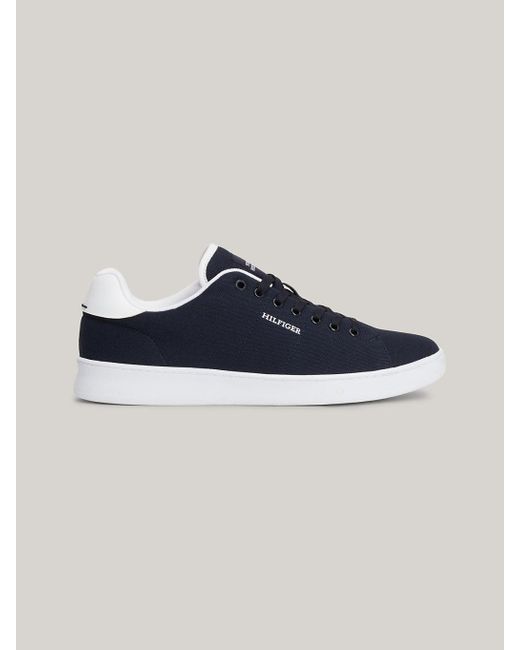 Tommy Hilfiger Blue Pique Cupsole Court Trainers for men