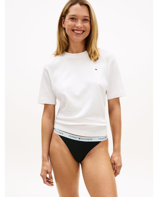 Tommy Hilfiger Blue 5-Pack Essential Logo Waistband Tanga Thongs