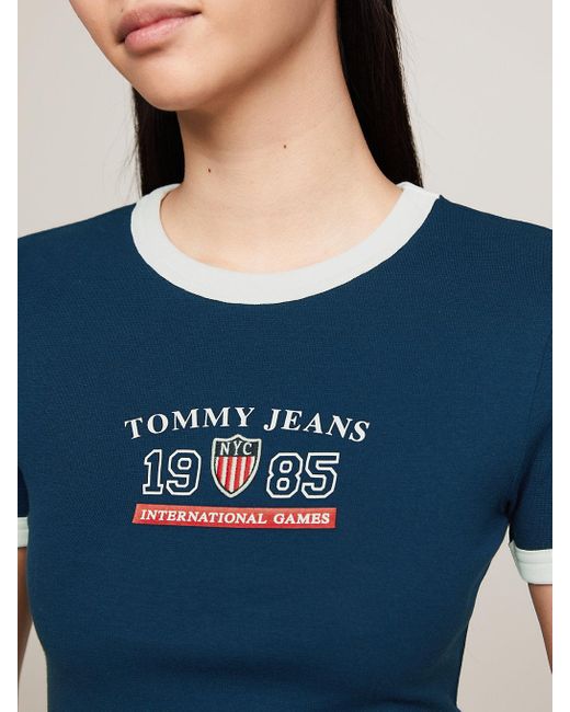 Tommy Hilfiger Blue Tommy Jeans International Games Contrast T-shirt