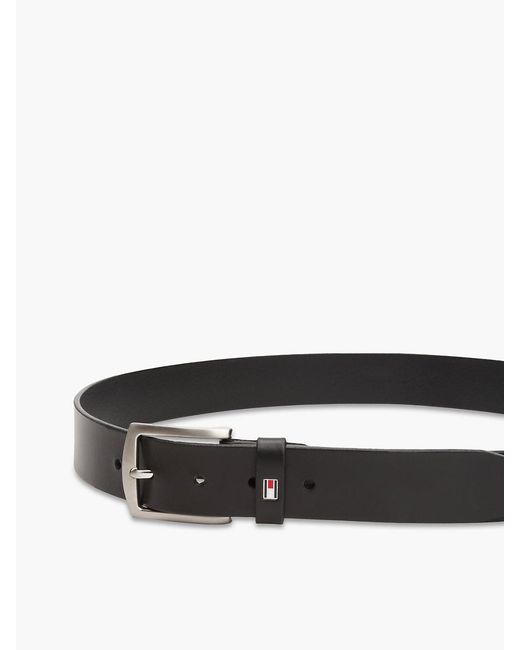 Cintura Denton Con Bandierina Sul Passante di Tommy Hilfiger in Black da Uomo