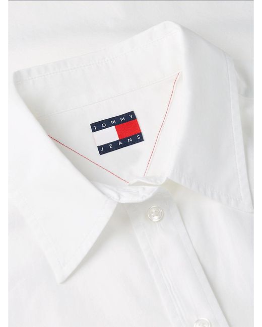 Tommy Hilfiger White Oversized Fit Poplin Shirt