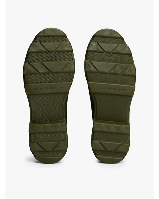 Stivaletti Da Pioggia Con Interno Caldo E Zip di Tommy Hilfiger in Green