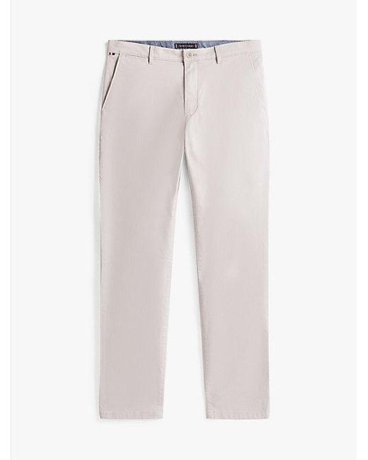 Tommy Hilfiger Denton Straight Chino Van Twill in het White voor heren
