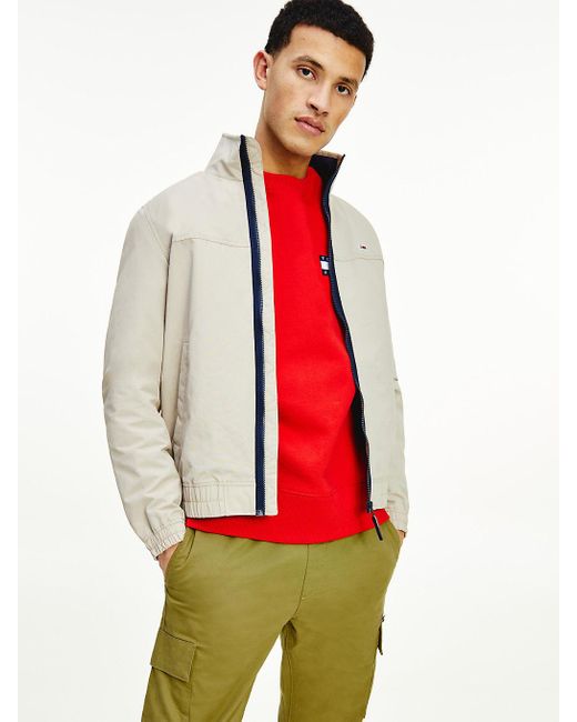 essential flag patch bomber jacket