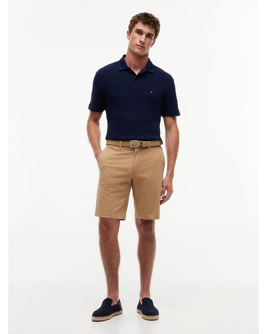 Tommy Hilfiger Natural Denton Twill Straight Fit Chino Shorts for men