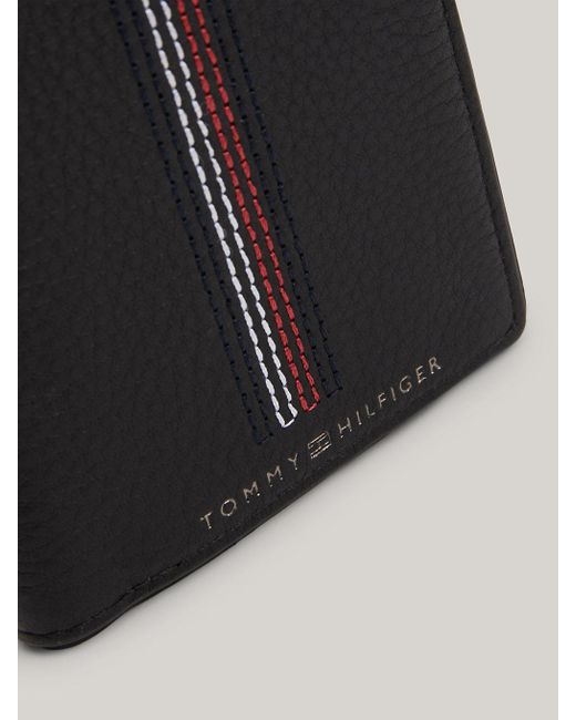 Tommy Hilfiger Black Casual Leather Trifold Wallet for men