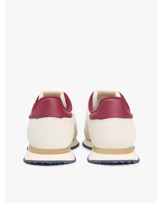 Tommy Hilfiger White Mixed Texture Fine Cleat Trainers for men