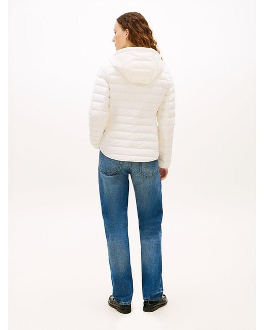 Tommy Hilfiger Blue Lightweight Slim Water Repellent Down Jacket