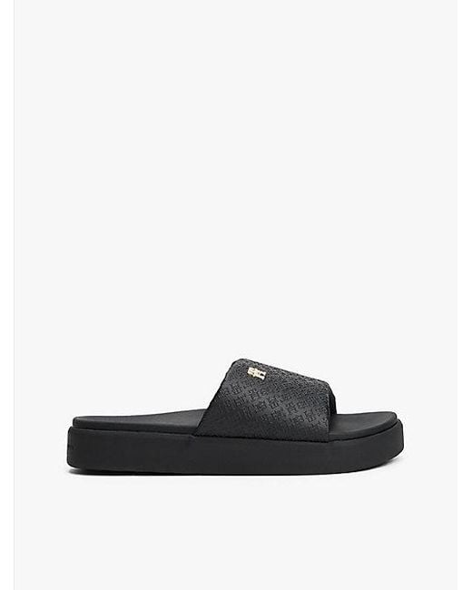 Tommy Hilfiger Platformsandaal Met Th-Monogram in het White